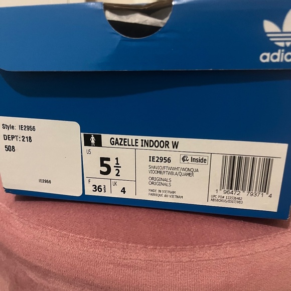 NEW Adidas Gazelle Indoor sneakers size 5.5 - Picture 4 of 9